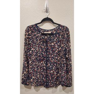 LOFT V-Neck Long Sleeve Blouse